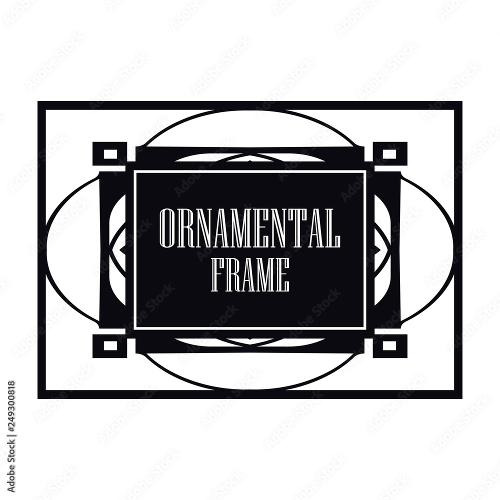 Vector geometric frame in Art Deco style. Abstract art deco vector element for design Vector geometric frame in Art Deco style. Abstract art deco vector element for design
