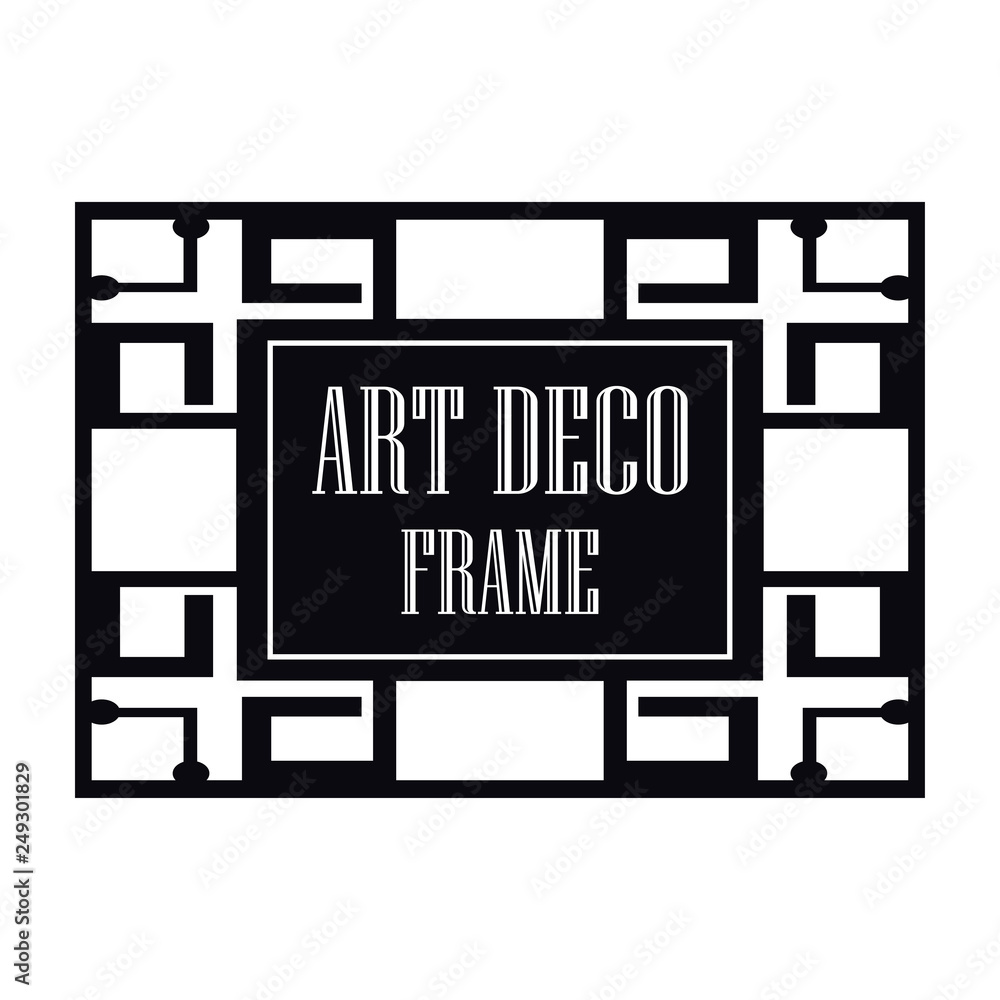Vector geometric frame in Art Deco style. Abstract art deco vector element for design Vector geometric frame in Art Deco style. Abstract art deco vector element for design