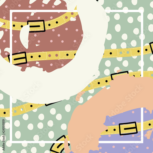 Abstract silk scarf with belt and fashin hijab