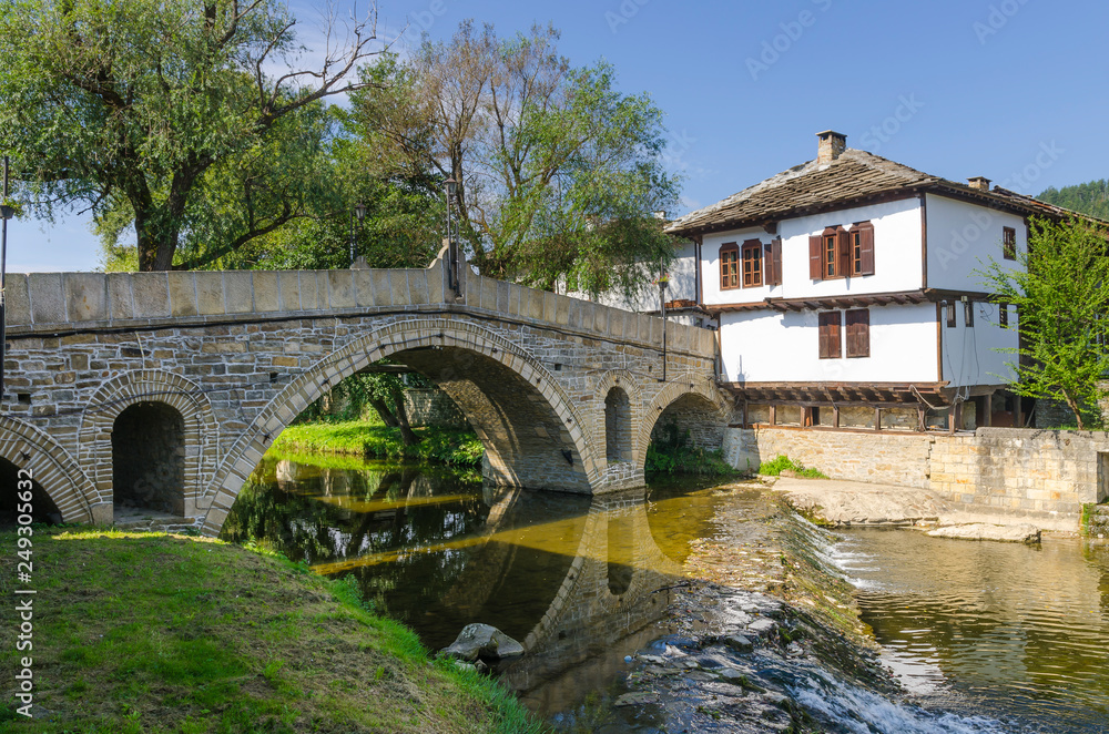 Old bridge (also called hunchback bridge) on the Trevnenska river in the town of Tryavna