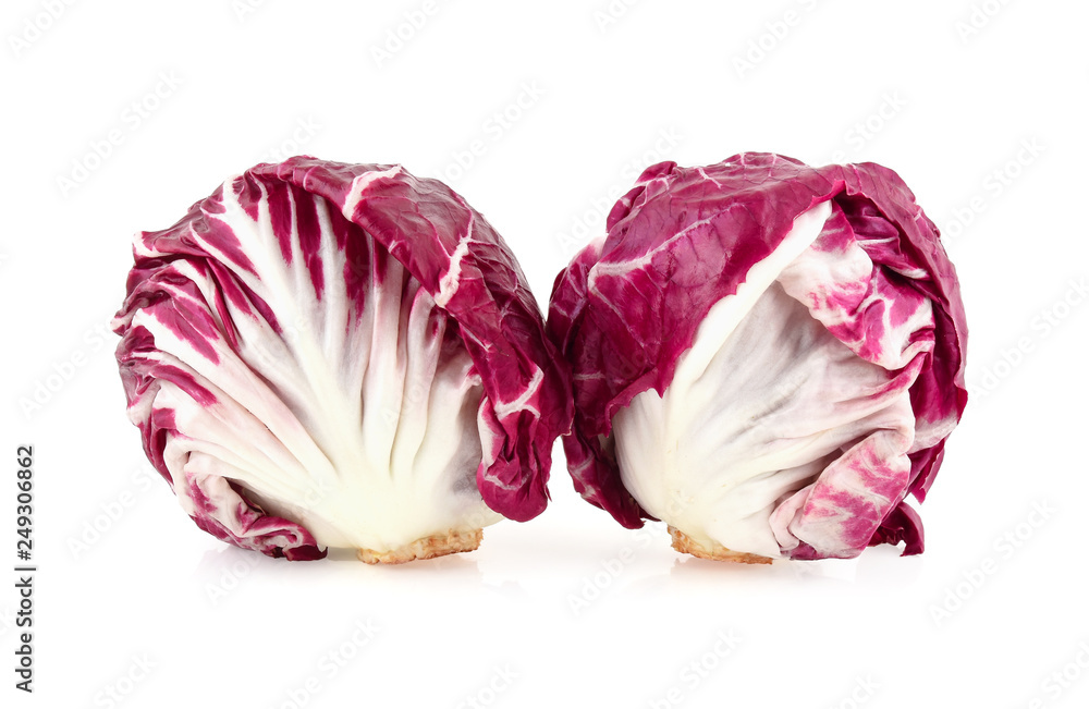 Obraz premium Radicchio (red salad) isolated on white background