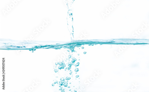 Water on white background,