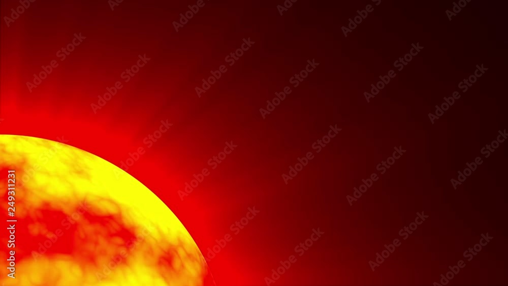 Big Red Hot Sun Surface Rays Fractal Sphere Motion Background Loop Fast Big Red Hot Sun Surface Rays Fractal Sphere Motion Background Loop Fast