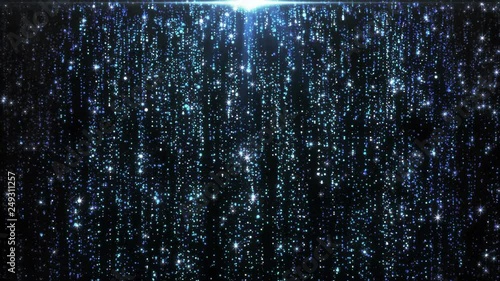 Falling Glitter Particles Loop Background.Abstract falling sparkle rain glamor background for led screens. HD animation with particles. Motion background in 4k.
