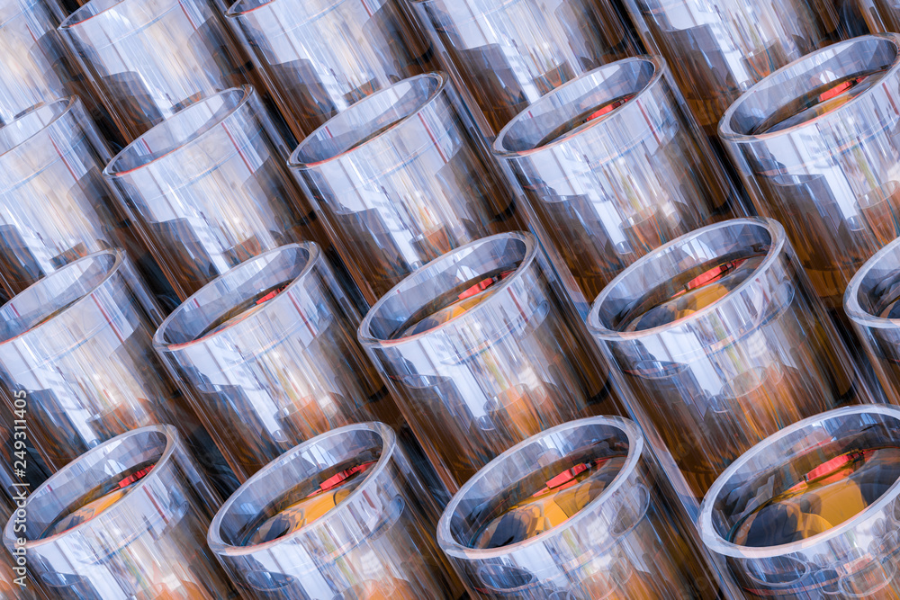 transparent yellow liquid background, 3d rendering