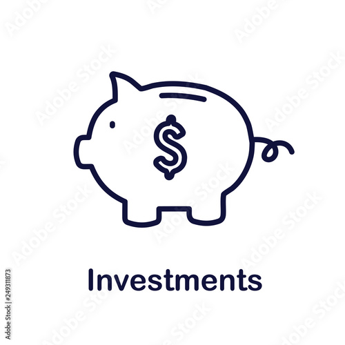 Retirement Investments and Dividend Income, Mutual Fund, IRA Icon set