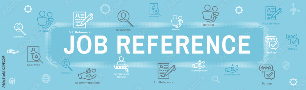 Plakat Referral Job Reference Web Header Banner and Icon Set