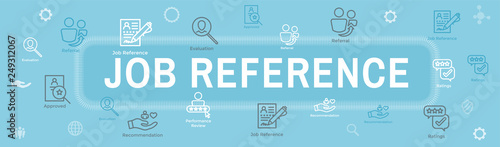 Referral Job Reference Web Header Banner and Icon Set
