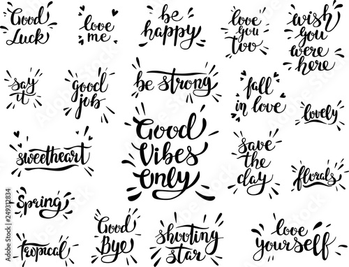 Lettering. Motivational quotes