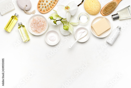 Spa natural cosmetic products background