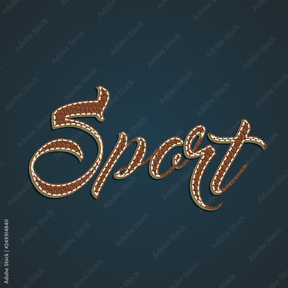 Realistic leather word, vector illustration Realistic leather word, vector illustration