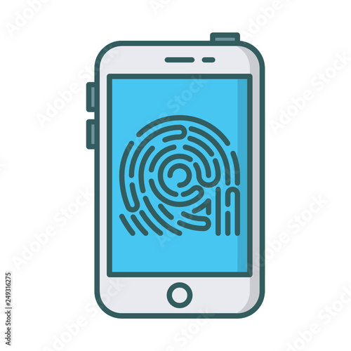 finger scanner security scan fingerprint smartphone icon
