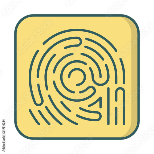 fingerprintl security biometric finger scan icon