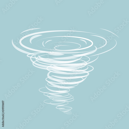 Tornadoes vector icon on the blue background