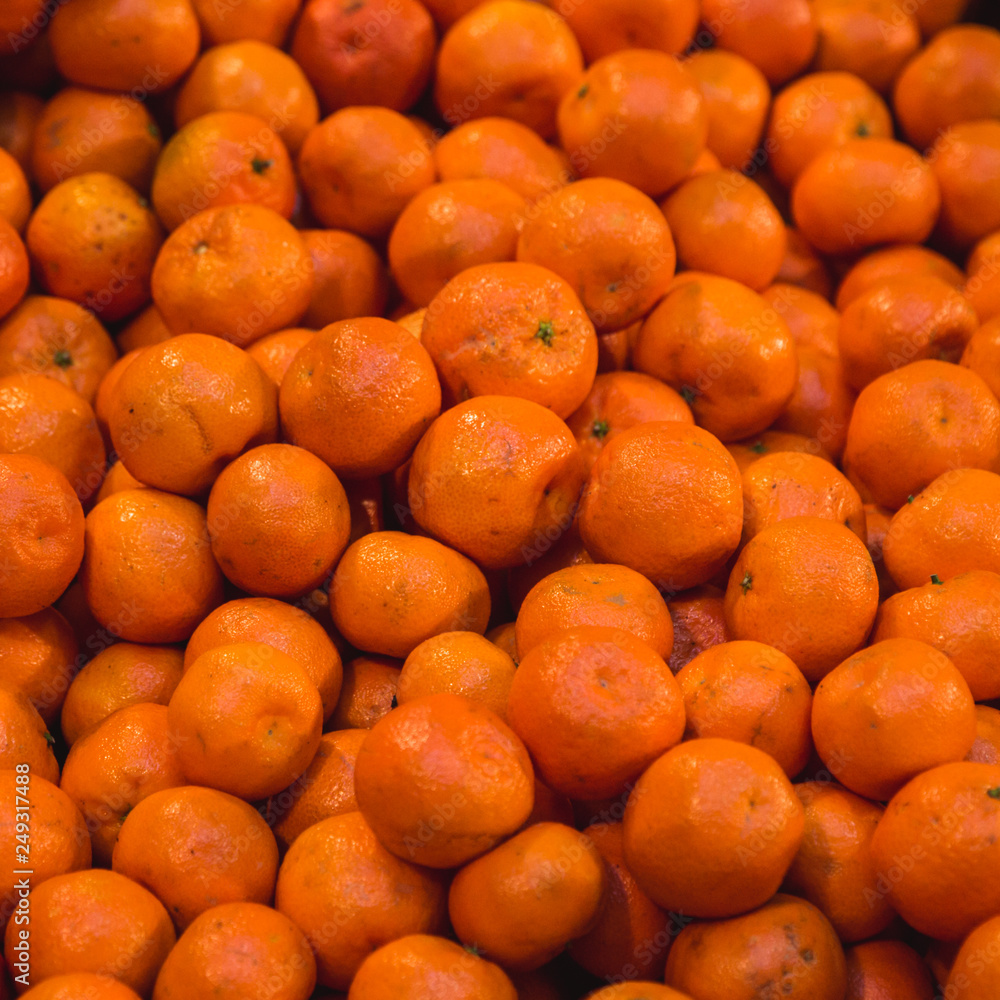 Fresh organic mandarin oranges texture in market Fresh organic mandarin oranges texture in market