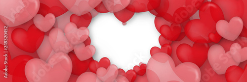 Luftballons Rot - Liebe Banner