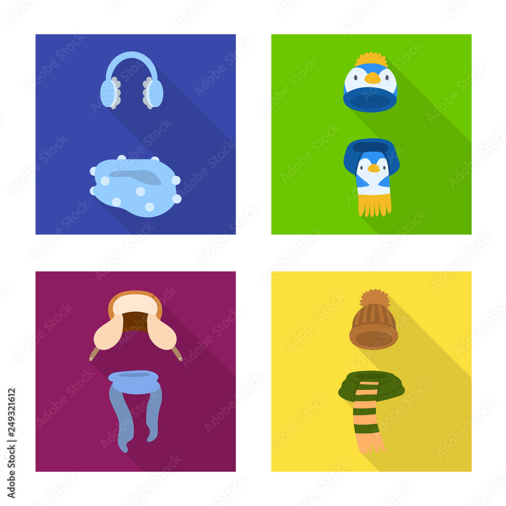 Isolated object of shopping and warm icon. Set of shopping and texture stock symbol for web. Isolated object of shopping and warm icon. Set of shopping and texture stock symbol for web.