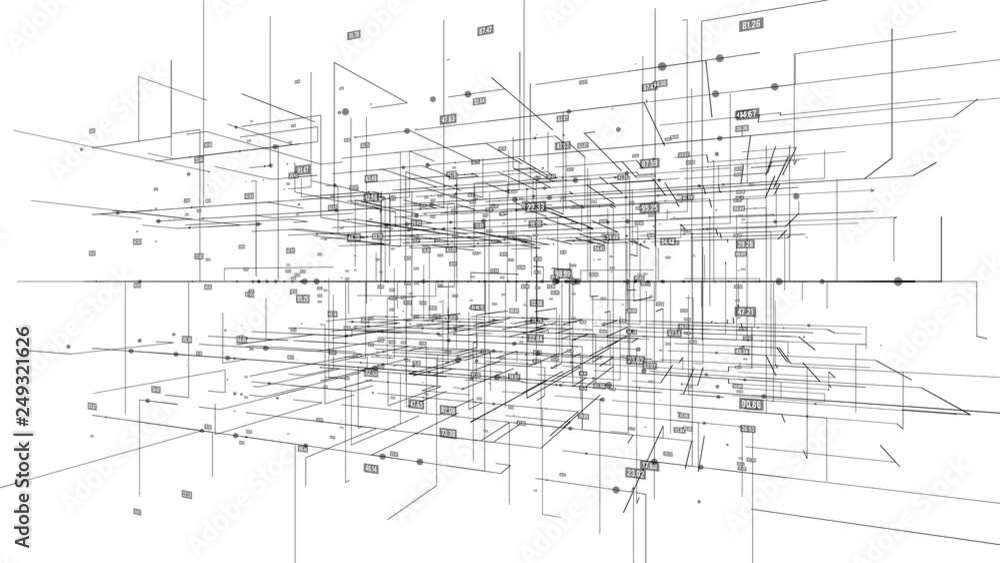 Big data visualization. HUD grid corners motion background. Analysis of information. Visual data infographics design. Science and technology. Available in 4K FullHD video render footage Big data visualization. HUD grid corners motion background. Analysis of information. Visual data infographics design. Science and technology. Available in 4K FullHD video render footage