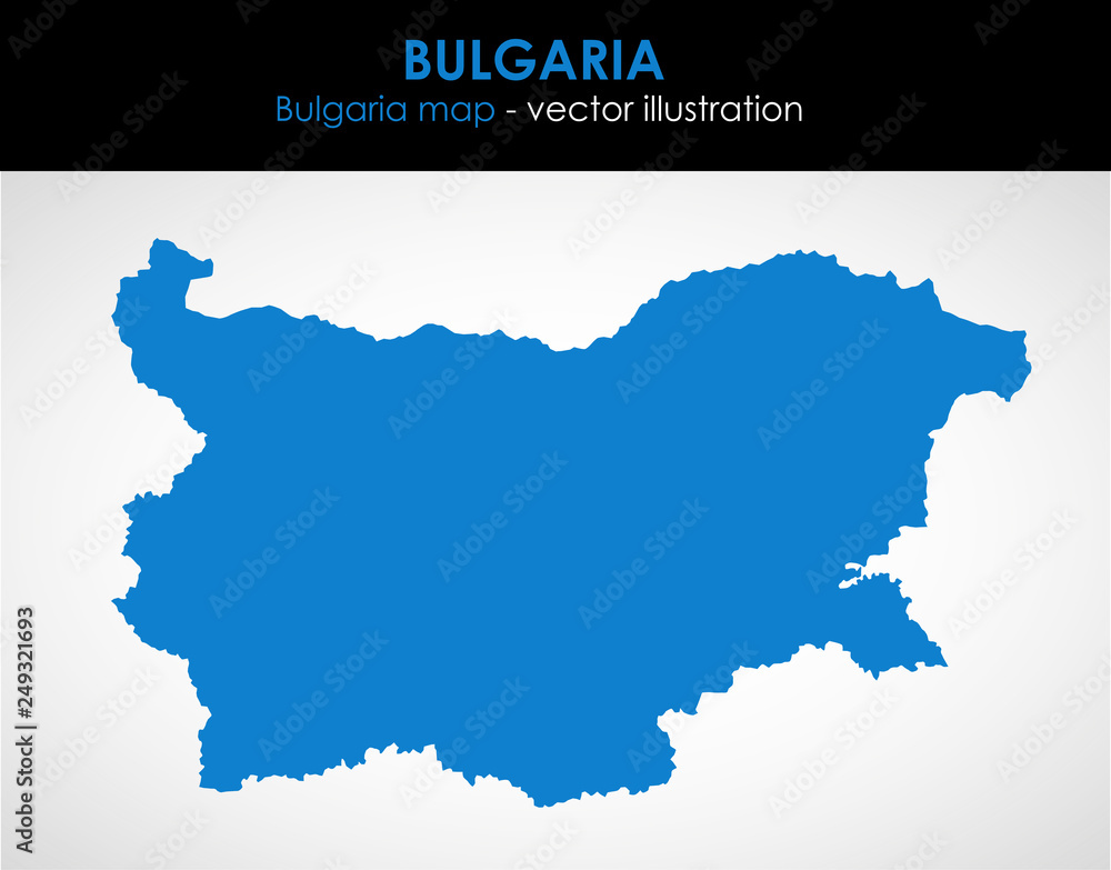 Bulgaria graphic map of the country. Vector illustration.