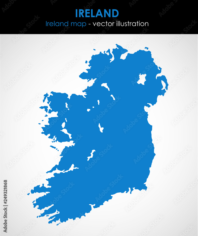 Ireland graphic map of the country. Vector illustration.