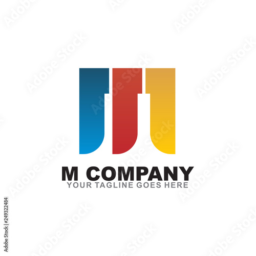 Free Download M letter logo design vector template - GFXLoad