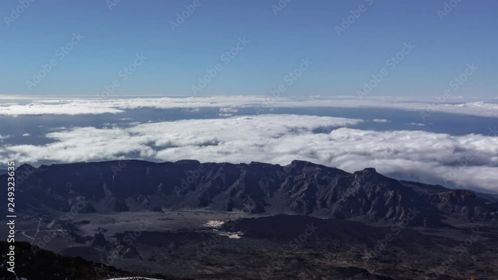 Top view of Teide huge crater time lapse Top view of Teide huge crater time lapse