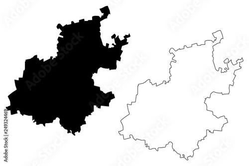 Gauteng Province (Provinces of South Africa, Republic of South Africa, Administrative divisions, RSA) map vector illustration, scribble sketch Gauteng map photo