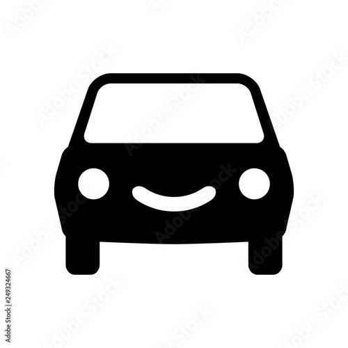 Car vector icon on white background