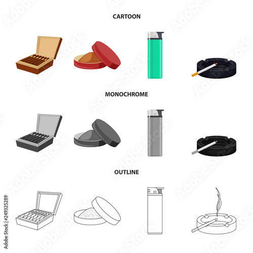 Vector design of refuse and stop symbol. Collection of refuse and habit vector icon for stock.