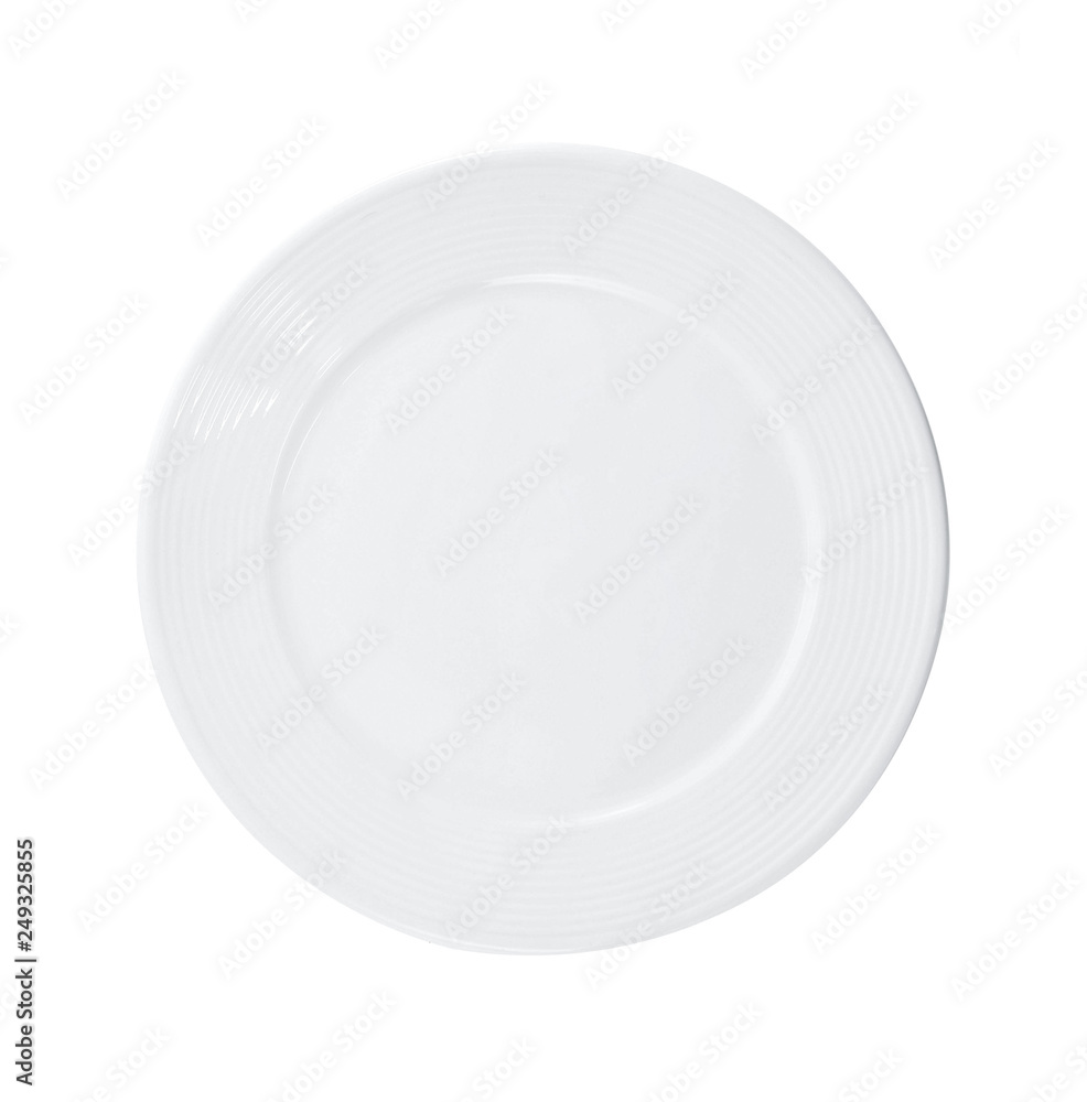 white plate isolated on white background white plate isolated on white background