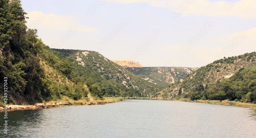 the Zrmanja, Winnetou  river inland from Obrovac , Croatia