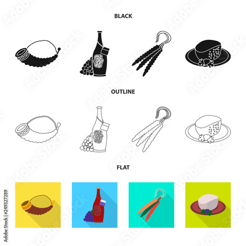 Vector design of culture and sightseeing symbol. Set of culture and originality stock vector illustration.