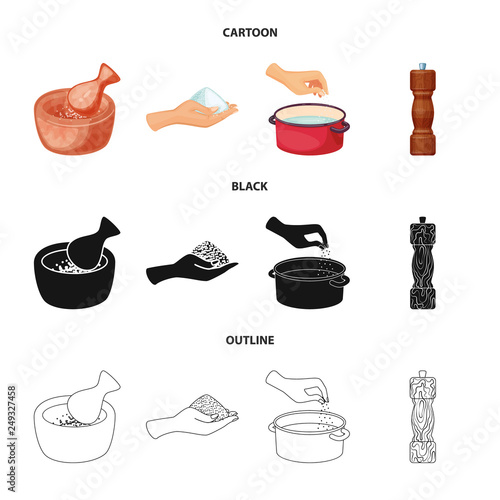 Vector design of cooking and sea sign. Collection of cooking and baking   vector icon for stock.
