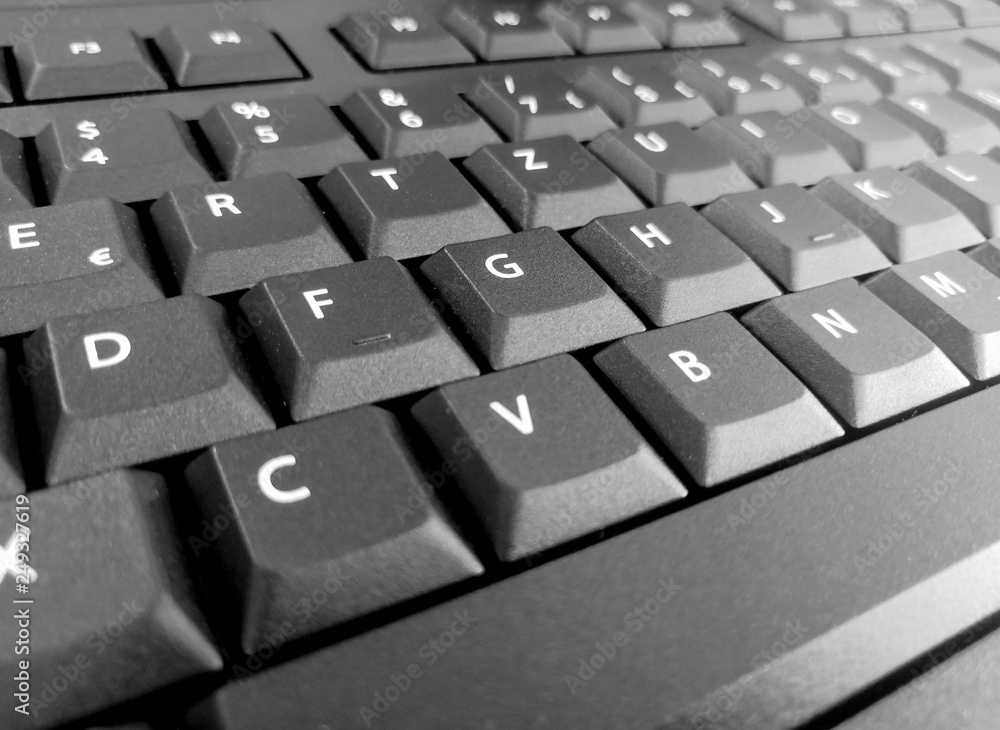 keyboard closeup black big letters qwertz keyboard closeup black big letters qwertz