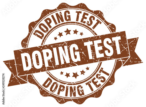 doping test stamp. sign. seal