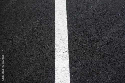 Road path, pedestrian view with line.
