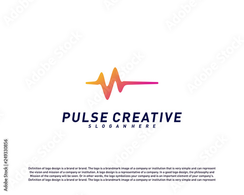 Medical Pulse or Wave logo design concept.Health Pulse logo template vector. Icon Symbol