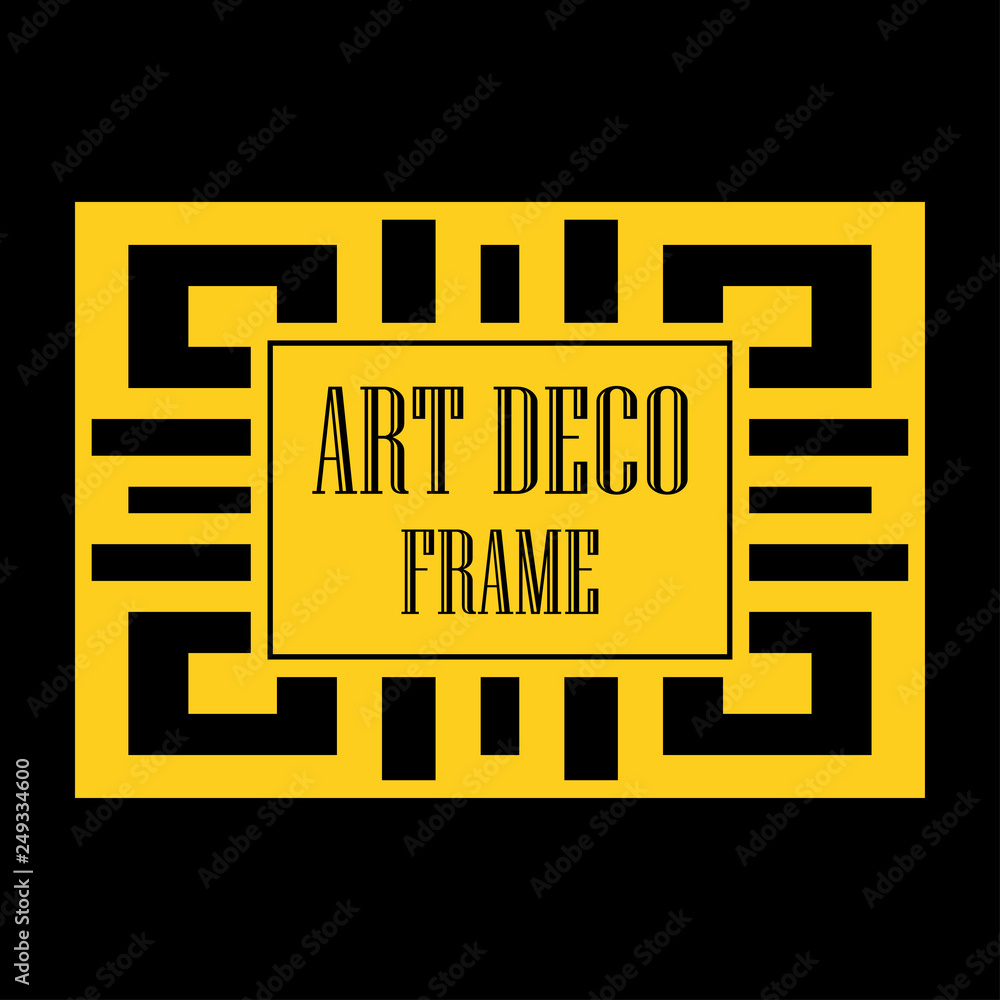Vector geometric frame in Art Deco style. Abstract art deco vector element for design Vector geometric frame in Art Deco style. Abstract art deco vector element for design