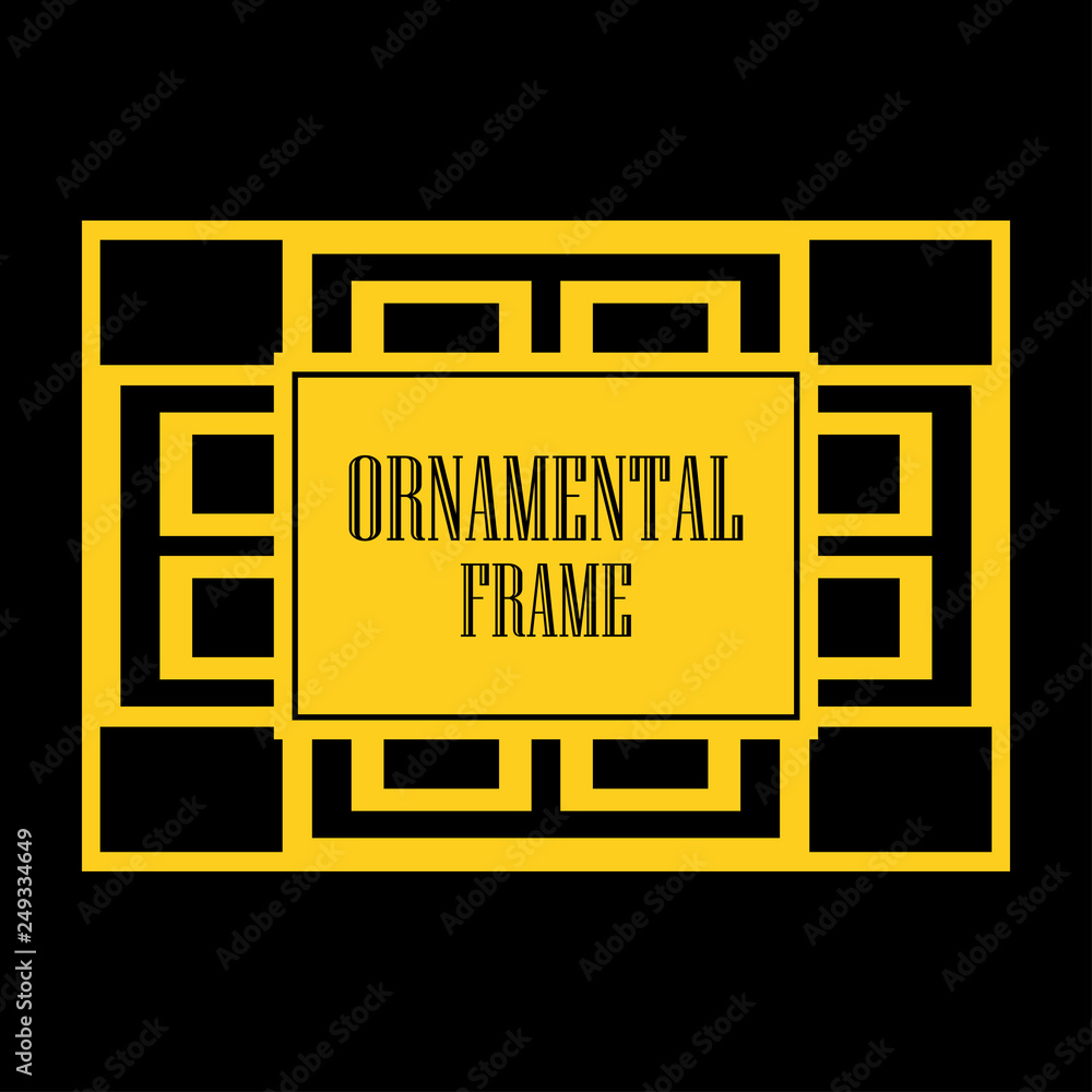 Vector geometric frame in Art Deco style. Abstract art deco vector element for design Vector geometric frame in Art Deco style. Abstract art deco vector element for design
