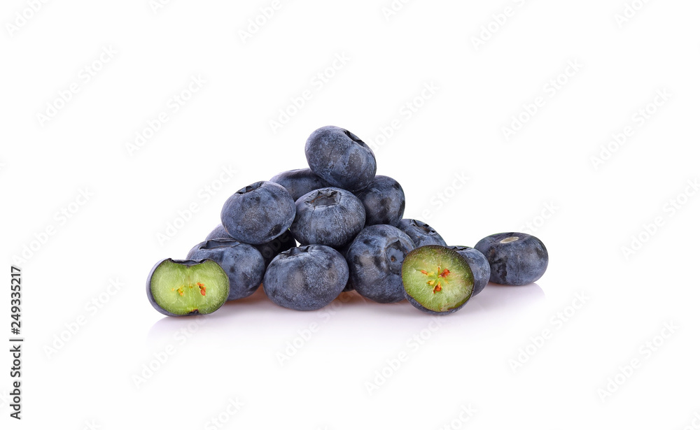 Blueberries closeup isolated on white background Blueberries closeup isolated on white background