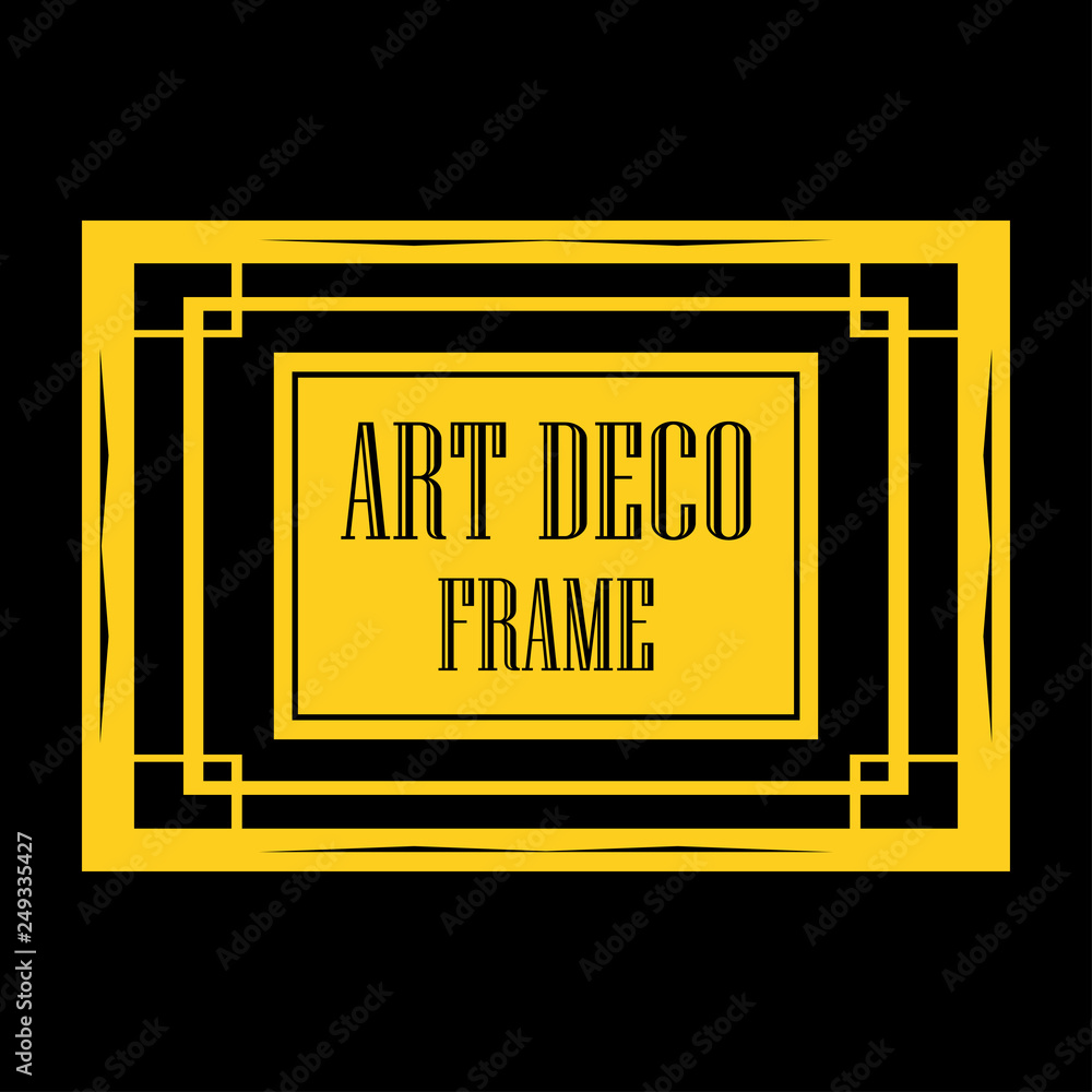 Vector geometric frame in Art Deco style. Abstract art deco vector element for design Vector geometric frame in Art Deco style. Abstract art deco vector element for design