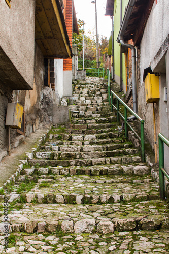 Stone stairs in the historic district of Sarajevo. Bosnia and Herzegovina © Shyshko Oleksandr