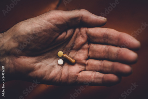 pills in hand