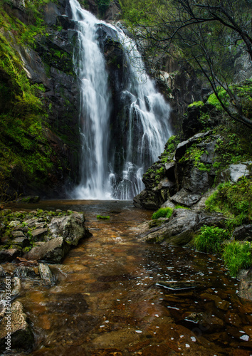 hidden waterfall in the forest