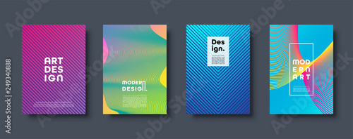 Abstract modern background. Geometric shapes and lines. Colorful neon gradient. Eps10 vector.