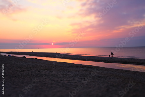 sunset on the beach strit 2018 2017 photo