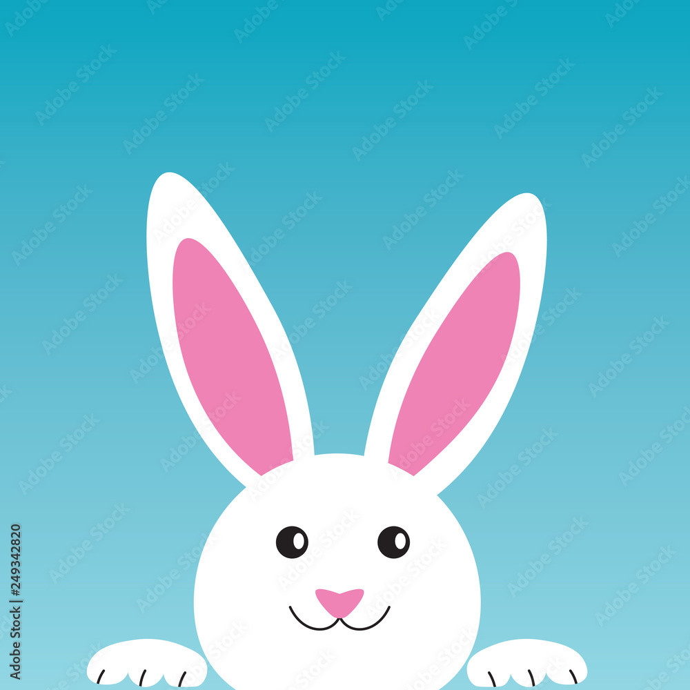 happy easter bunny- vector illustration happy easter bunny- vector illustration