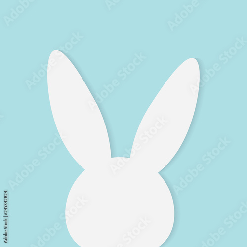 easter bunny silhouette- vector illustration