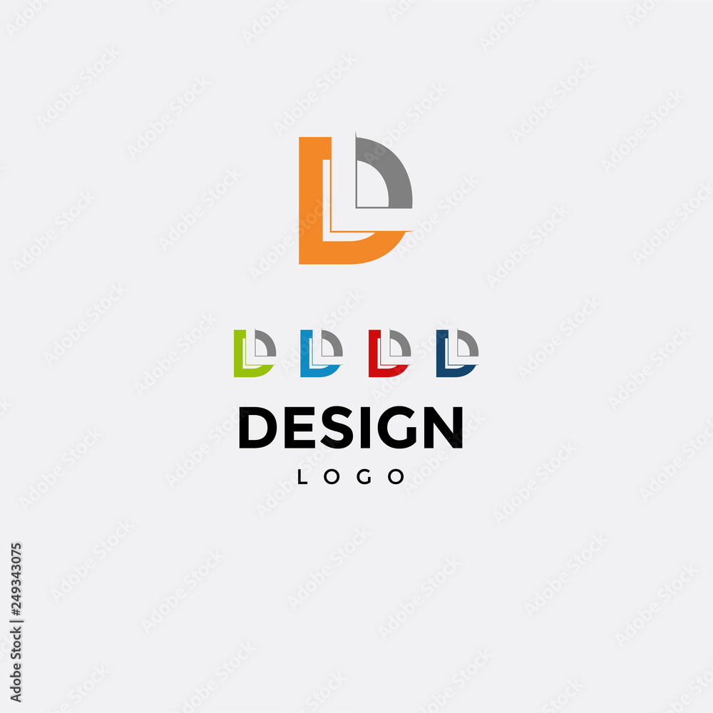 Vector logo design, initial icon d and l Vector logo design, initial icon d and l