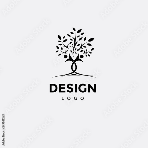 Vector logo design, tree icon